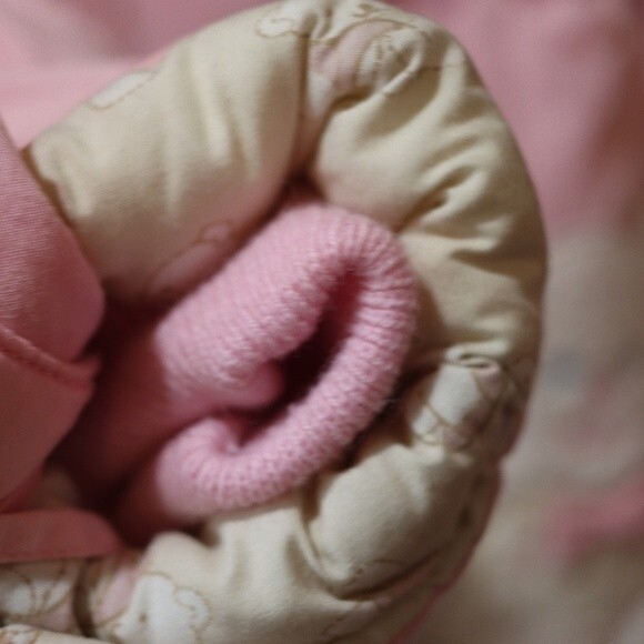 Casual Time Vintage 90s 24M Girls Snow Suit Pink Winter Teddy Bear - Picture 13 of 16